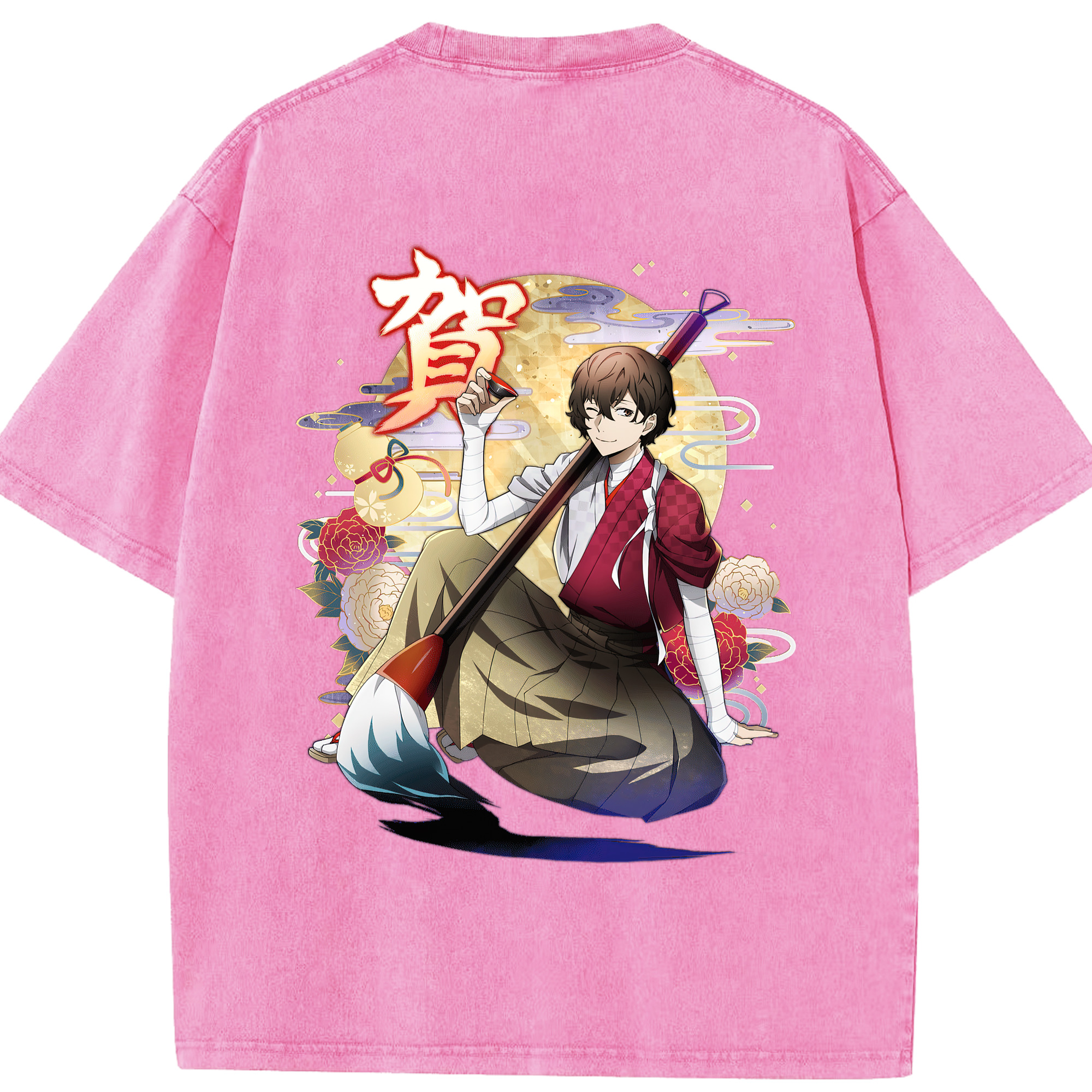 （画像用） 文豪ストレイドッグス Bungo Stray Dogs 綿100% ヴィンテージ風 半袖Tシャツ（背面プリント）